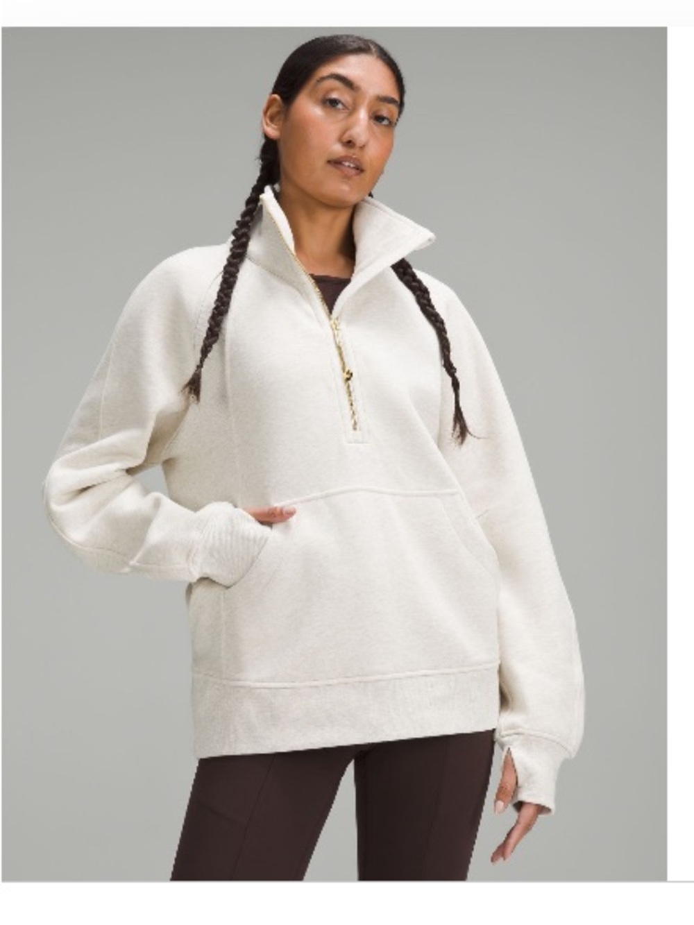 Lululemon Scuba Oversized Funnel-Neck Half Zip, size xs/s
